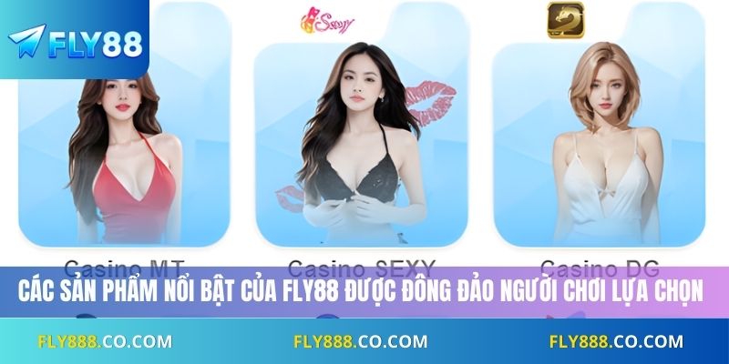 Các sản phẩm nổi bật của Fly88 được đông đảo người chơi lựa chọn